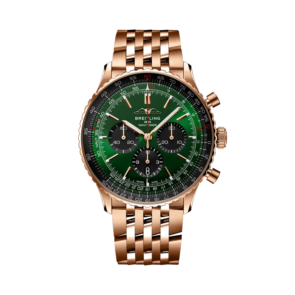 Breitling Navitimer B01 Chronograph 46 Verde/Oro rosa